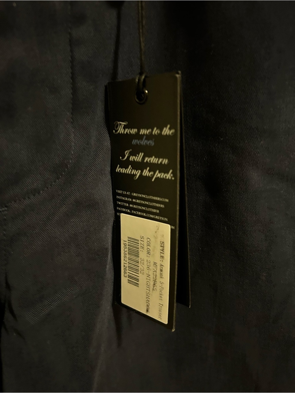 Greyson Armonk 5-Pocket Trouser, 32/32, shade- night shadow - Picture 5 of 6